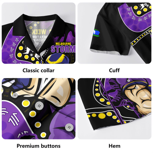 Melbourne Storm Hawaiian Shirt NAIDOC Indigenous Warrior Spirit Melbourne Storm Hawaiian Shirt NAIDOC Indigenous Warrior Spirit