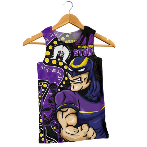 Melbourne Storm Men Singlet NAIDOC Indigenous Warrior Spirit