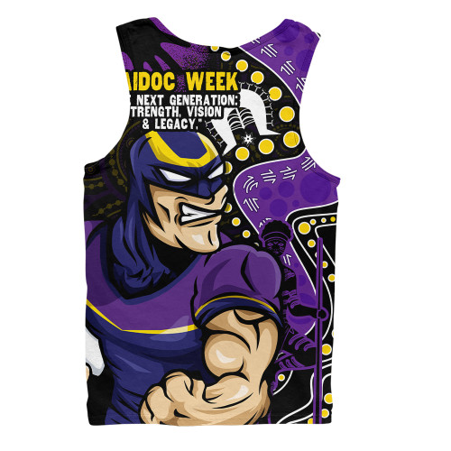 Melbourne Storm Men Singlet NAIDOC Indigenous Warrior Spirit