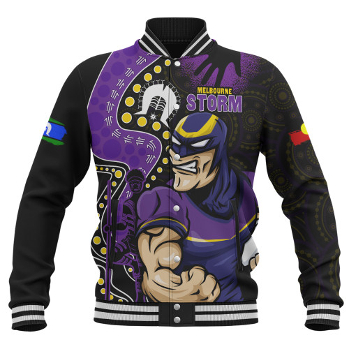 Melbourne Storm Baseball Jacket NAIDOC Indigenous Warrior Spirit