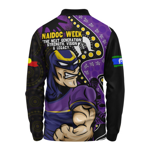 Melbourne Storm Long Sleeve Polo Shirt NAIDOC Indigenous Warrior Spirit
