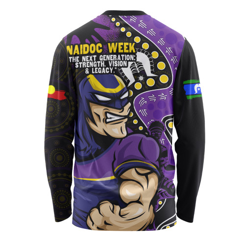 Melbourne Storm Long Sleeve T-shirt NAIDOC Indigenous Warrior Spirit