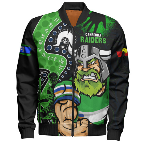 Canberra Raiders Bomber Jacket NAIDOC Indigenous Warrior Spirit
