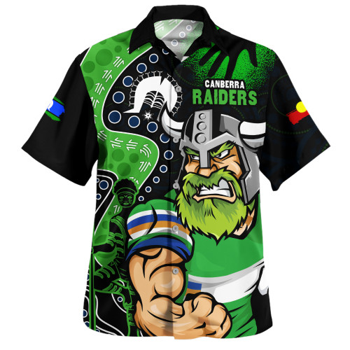 Canberra Raiders Hawaiian Shirt NAIDOC Indigenous Warrior Spirit