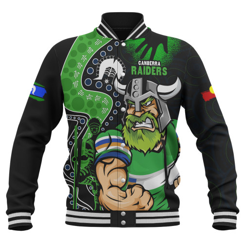 Canberra Raiders Baseball Jacket NAIDOC Indigenous Warrior Spirit