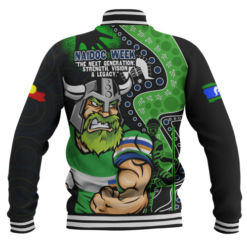 Canberra Raiders Baseball Jacket NAIDOC Indigenous Warrior Spirit