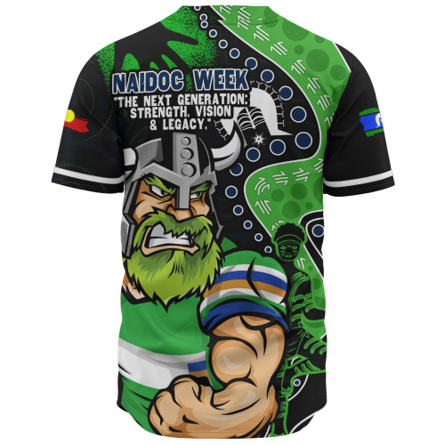 Canberra Raiders Baseball Shirt NAIDOC Indigenous Warrior Spirit
