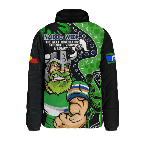 Canberra Raiders Padded Jacket NAIDOC Indigenous Warrior Spirit Canberra Raiders Padded Jacket NAIDOC Indigenous Warrior Spirit