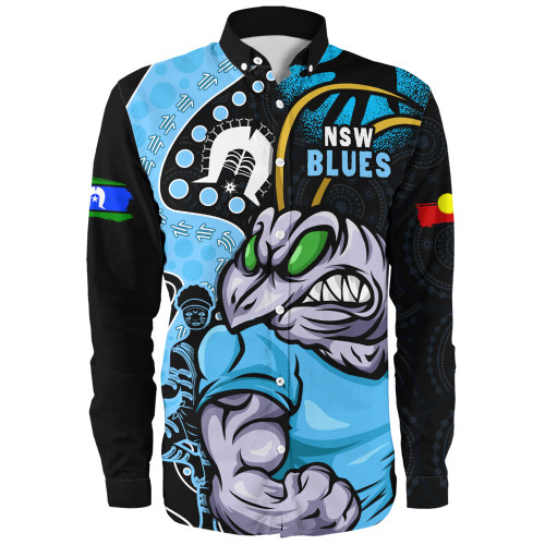 New South Wales Blues Long Sleeve Shirt NAIDOC Indigenous Warrior Spirit