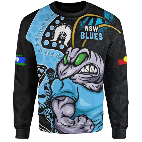 New South Wales Blues Sweatshirt NAIDOC Indigenous Warrior Spirit