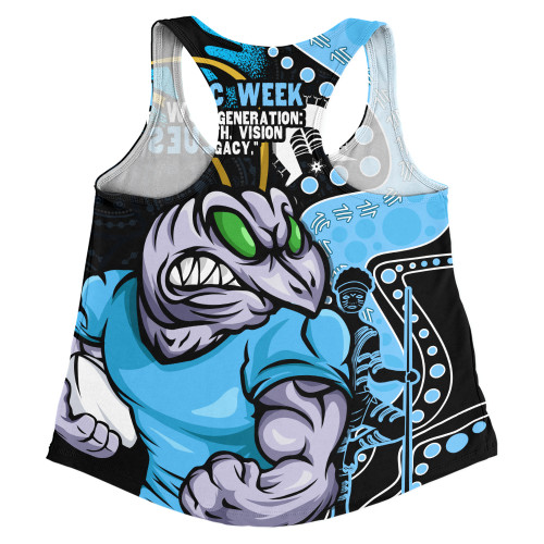 New South Wales Blues Women Racerback Singlet NAIDOC Indigenous Warrior Spirit