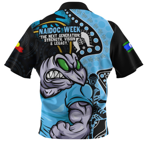 New South Wales Blues Zip Polo Shirt NAIDOC Indigenous Warrior Spirit New South Wales Blues Zip Polo Shirt NAIDOC Indigenous Warrior Spirit