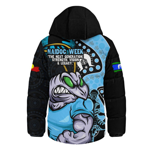New South Wales Blues Hooded Padded Jacket NAIDOC Indigenous Warrior Spirit