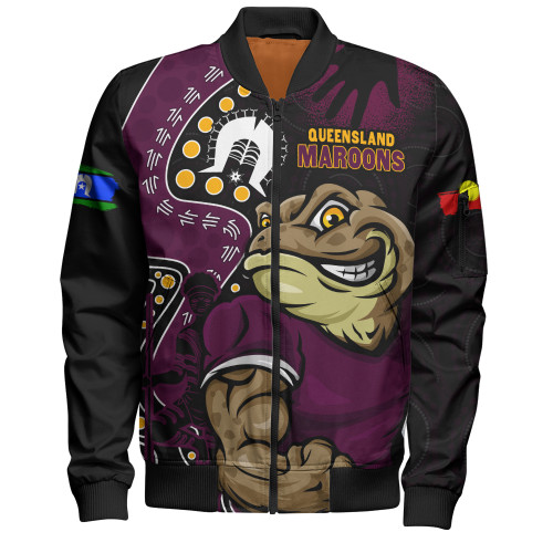 Queensland Maroons Bomber Jacket NAIDOC Indigenous Warrior Spirit