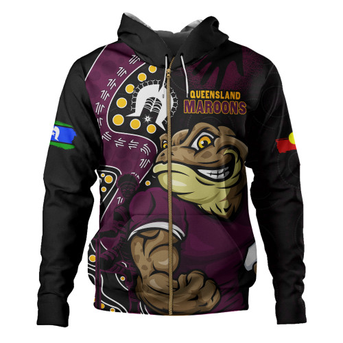 Queensland Maroons Hoodie NAIDOC Indigenous Warrior Spirit Queensland Maroons Hoodie NAIDOC Indigenous Warrior Spirit