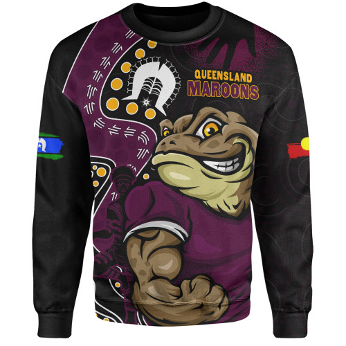 Queensland Maroons Sweatshirt NAIDOC Indigenous Warrior Spirit