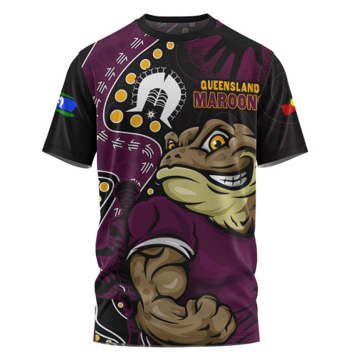 Queensland Maroons T-Shirt NAIDOC Indigenous Warrior Spirit