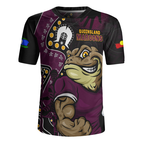 Queensland Maroons Rugby Jersey NAIDOC Indigenous Warrior Spirit
