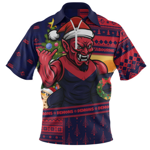 Queensland Maroons Zip Polo Shirt NAIDOC Indigenous Warrior Spirit