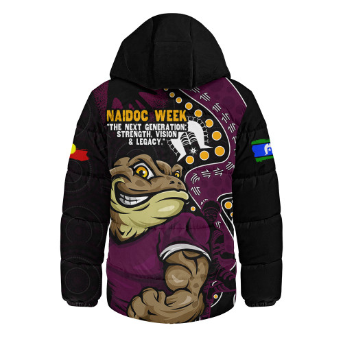 Queensland Maroons Hooded Padded Jacket NAIDOC Indigenous Warrior Spirit