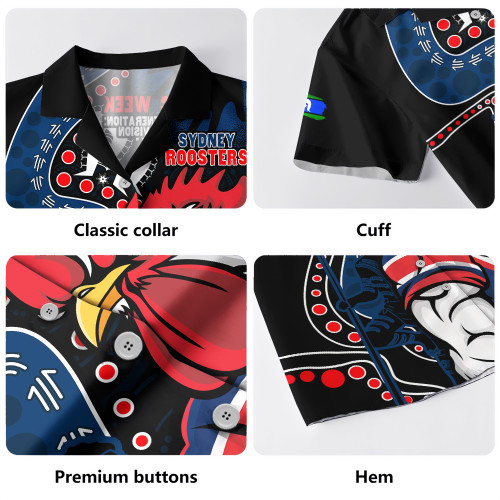 Sydney Roosters Hawaiian Shirt NAIDOC Indigenous Warrior Spirit