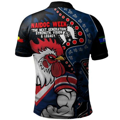 Sydney Roosters Polo Shirt NAIDOC Indigenous Warrior Spirit