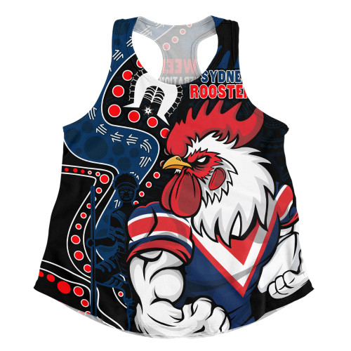 Sydney Roosters Women Racerback Singlet NAIDOC Indigenous Warrior Spirit