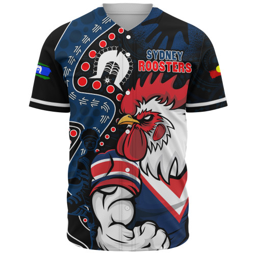 Sydney Roosters Baseball Shirt NAIDOC Indigenous Warrior Spirit