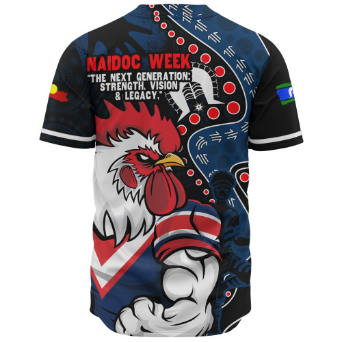 Sydney Roosters Baseball Shirt NAIDOC Indigenous Warrior Spirit