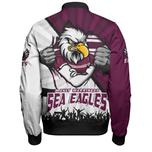 Manly Warringah Sea Eagles Bomber Jacket Fearless Soul Series