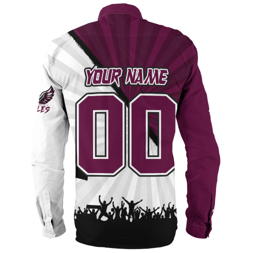 Manly Warringah Sea Eagles Long Sleeve Shirt Fearless Soul Series Manly Warringah Sea Eagles Long Sleeve Shirt Fearless Soul Series