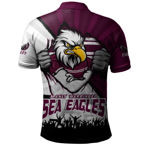 Manly Warringah Sea Eagles Polo Shirt Fearless Soul Series Manly Warringah Sea Eagles Polo Shirt Fearless Soul Series