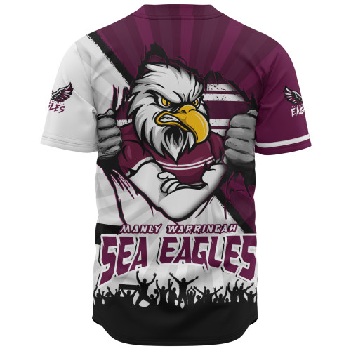 Manly Warringah Sea Eagles Baseball Shirt Fearless Soul Series Manly Warringah Sea Eagles Baseball Shirt Fearless Soul Series