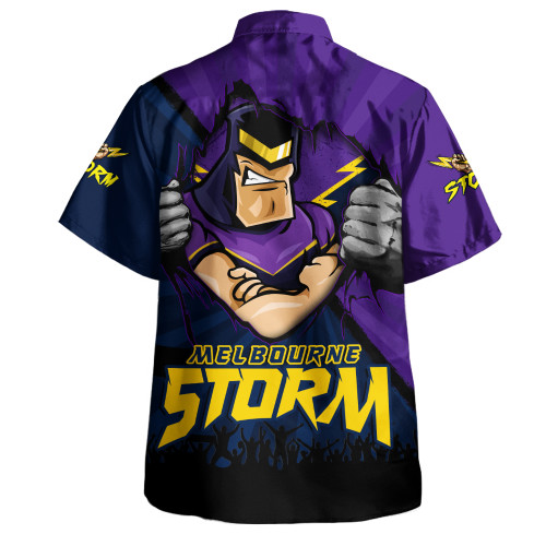 Melbourne Storm Hawaiian Shirt Fearless Soul Series