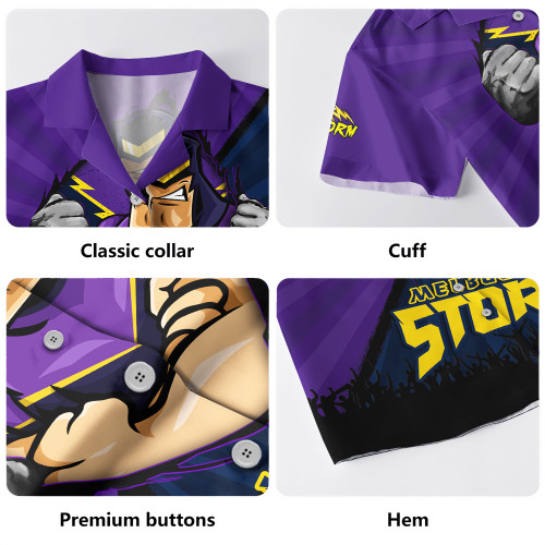 Melbourne Storm Hawaiian Shirt Fearless Soul Series