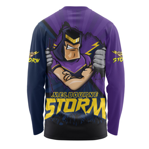 Melbourne Storm Long Sleeve T-shirt Fearless Soul Series Melbourne Storm Long Sleeve T-shirt Fearless Soul Series