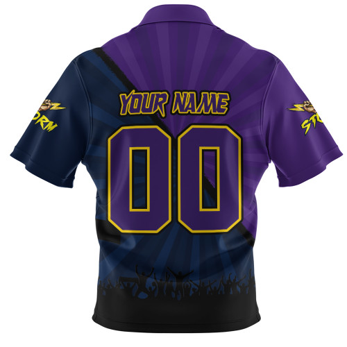 Melbourne Storm Zip Polo Shirt Fearless Soul Series Melbourne Storm Zip Polo Shirt Fearless Soul Series