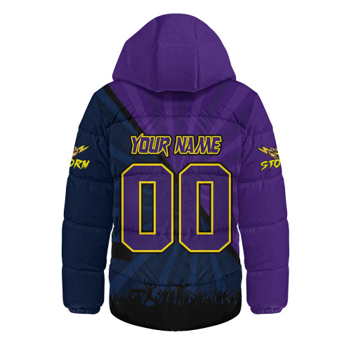 Melbourne Storm Hooded Padded Jacket Fearless Soul Series