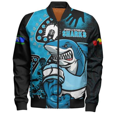 Cronulla-Sutherland Sharks Bomber Jacket NAIDOC Indigenous Warrior Spirit