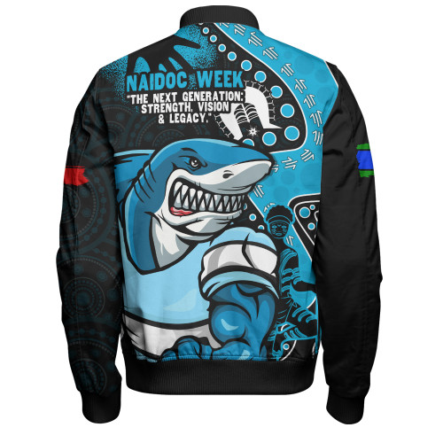 Cronulla-Sutherland Sharks Bomber Jacket NAIDOC Indigenous Warrior Spirit Cronulla-Sutherland Sharks Bomber Jacket NAIDOC Indigenous Warrior Spirit