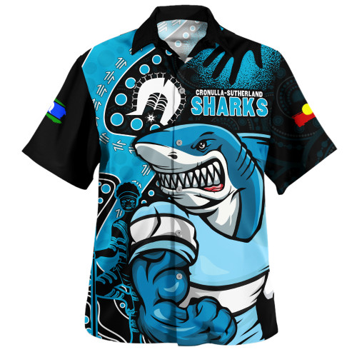 Cronulla-Sutherland Sharks Hawaiian Shirt NAIDOC Indigenous Warrior Spirit