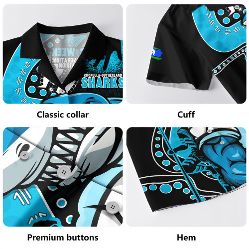 Cronulla-Sutherland Sharks Hawaiian Shirt NAIDOC Indigenous Warrior Spirit