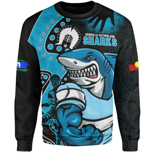 Cronulla-Sutherland Sharks Sweatshirt NAIDOC Indigenous Warrior Spirit