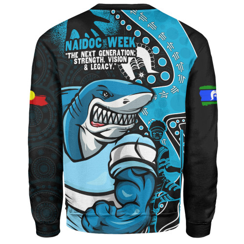 Cronulla-Sutherland Sharks Sweatshirt NAIDOC Indigenous Warrior Spirit Cronulla-Sutherland Sharks Sweatshirt NAIDOC Indigenous Warrior Spirit
