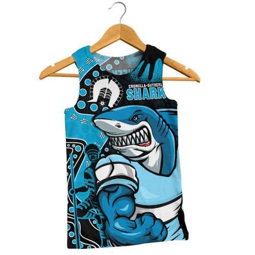 Cronulla-Sutherland Sharks Men Singlet NAIDOC Indigenous Warrior Spirit
