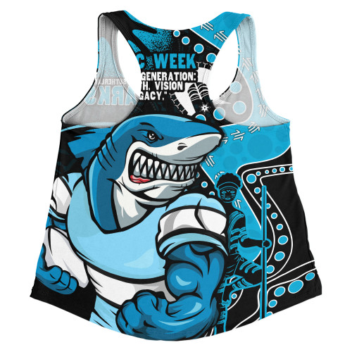 Cronulla-Sutherland Sharks Women Racerback Singlet NAIDOC Indigenous Warrior Spirit