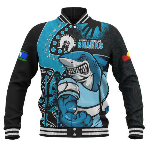 Cronulla-Sutherland Sharks Baseball Jacket NAIDOC Indigenous Warrior Spirit