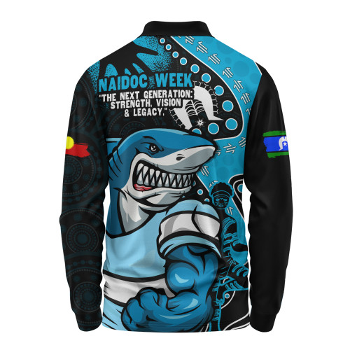 Cronulla-Sutherland Sharks Long Sleeve Polo Shirt NAIDOC Indigenous Warrior Spirit Cronulla-Sutherland Sharks Long Sleeve Polo Shirt NAIDOC Indigenous Warrior Spirit