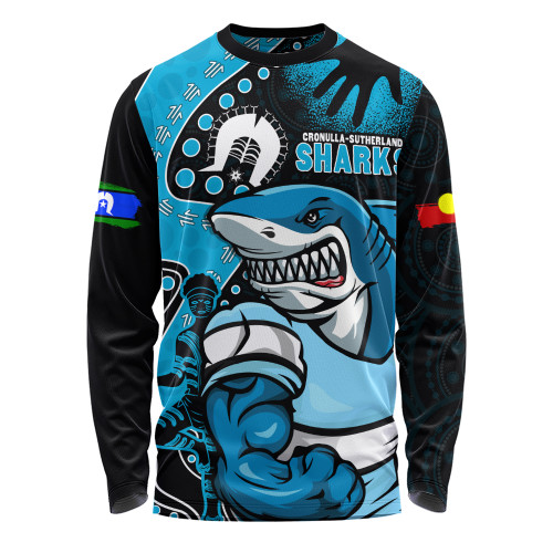 Cronulla-Sutherland Sharks Long Sleeve T-shirt NAIDOC Indigenous Warrior Spirit