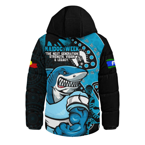 Cronulla-Sutherland Sharks Hooded Padded Jacket NAIDOC Indigenous Warrior Spirit